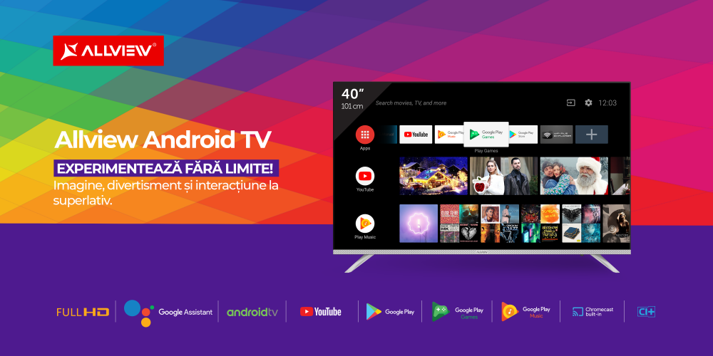 Allview țintește cel mai popular segment de smart tv Specificațiile de top ale Allview Android TV, în varianta 40”