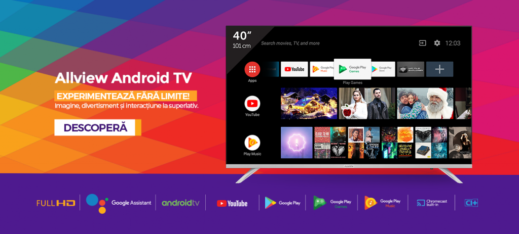 Allview Android TV 40 inch vine cu voucher de 200 lei cadou!